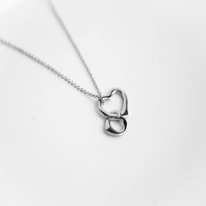 Sterling Silver Double Heart Necklace